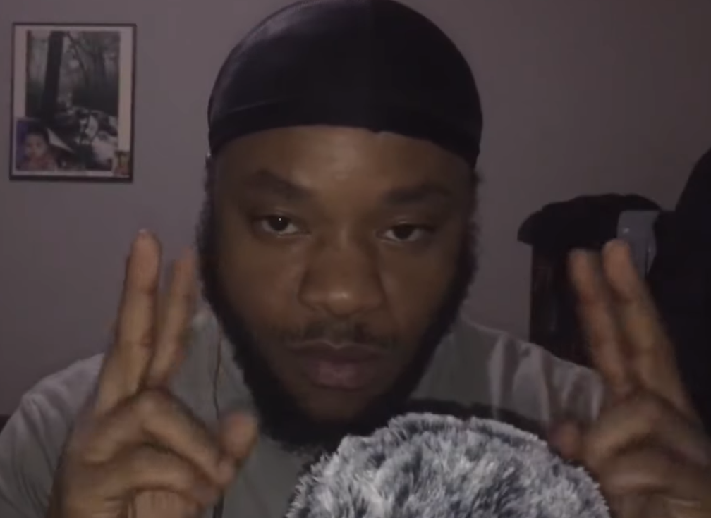 TreyASMR showing peace signs