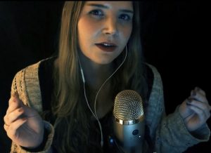 "asmr ara" a south korean asmr artist talking into a microphone