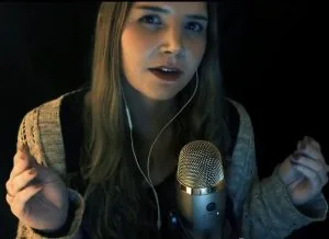 "asmr ara" a south korean asmr artist talking into a microphone