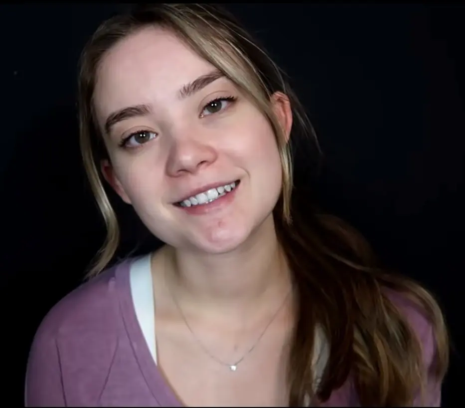 "Madi Asmr" in a purple outfit
