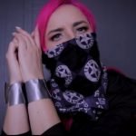 "ninja star asmr" with wrapped arms in duct tape.