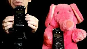 "that little Nik Asmr" with pink stuffed toy