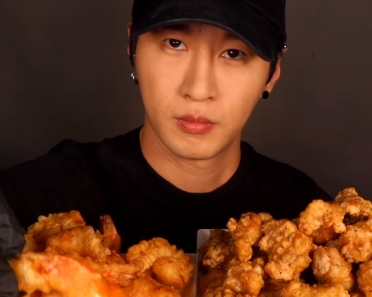 "Zach Choi Asmr" with orange food