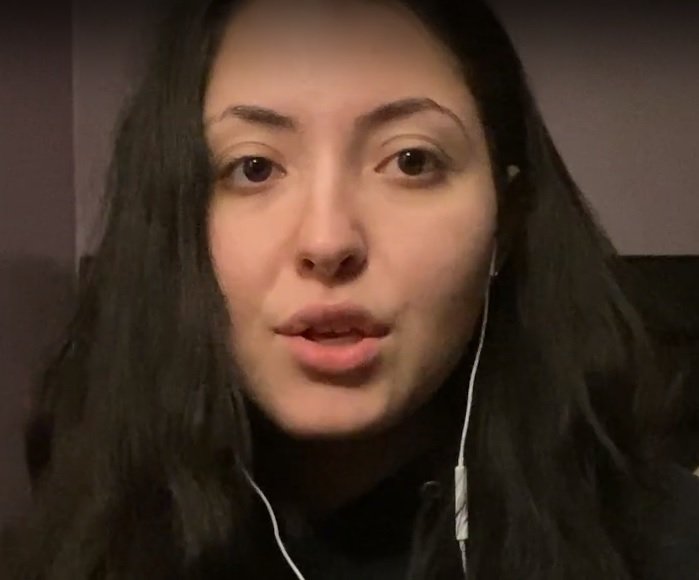 "ASMR Jess" with long black hair