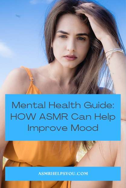 lady on the beach in orange shirt for mental health guide.