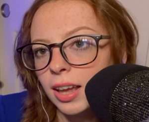 "ASMR Koriayn" glasses wearing asmr artist with black microphone