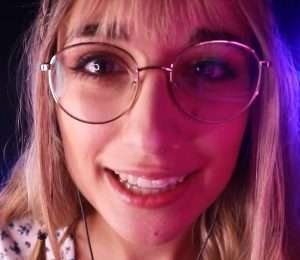"Maya ASMR" a beautiful ASMR artist with glasses
