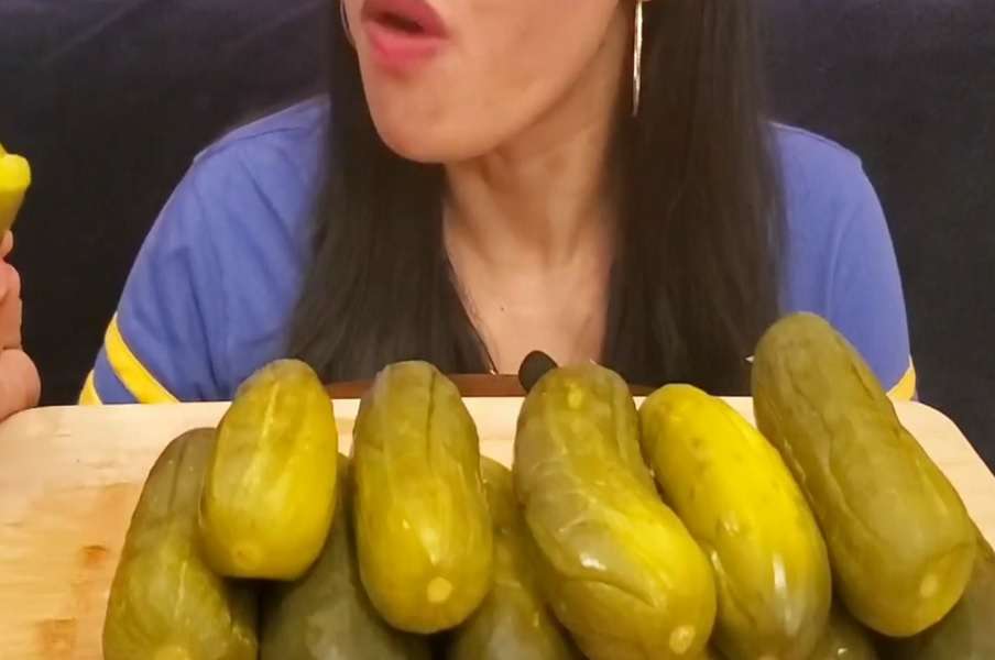 "Alona ASMR" eating pickles ASMR