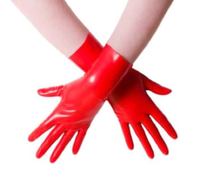 "ASMR Store" Red Latex Gloves