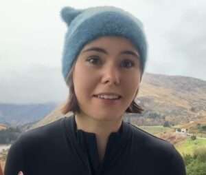 Cassia ASMR is in New Zealand with a blue hat