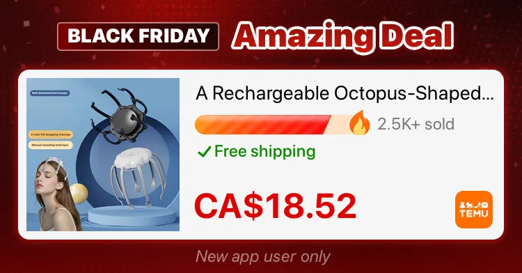 Temu Black Friday 2025 Automatic Head Massager