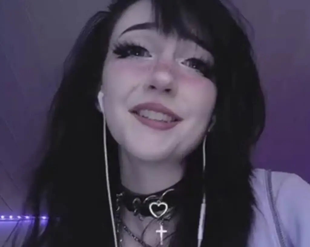 Nananightray ASMR channel image featuring black lipstick and piercings