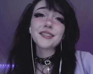 Nananightray ASMR channel image featuring black lipstick and piercings