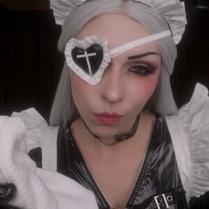 Egilea ASMR in sexy latex catsuit maid role play