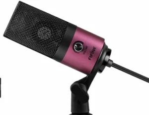 Pink Fifine 669B Microphone - a budget microphone used for ASMR
