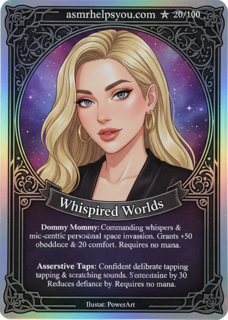 Whispered Worlds - ASMR Trading Card - Rarity: Rare - Card #20 out of 100