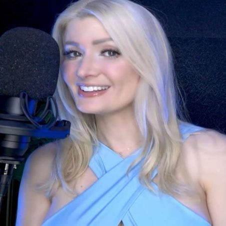 "ASMR Maddy" 2022 Picture in Teal Blue Outfit