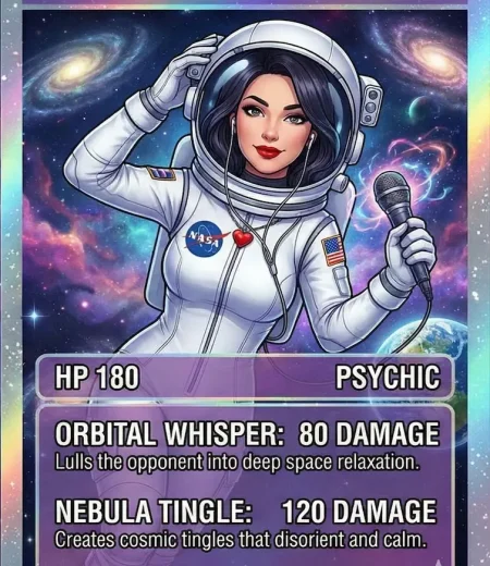 Bee Bee ASMR Trading Card Special Ultra Rare Edition of Bee Bee ASMR in Space with NASA