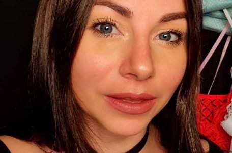 Black Kitty "Black Kitty" face selfie top Russian ASMR artist.
