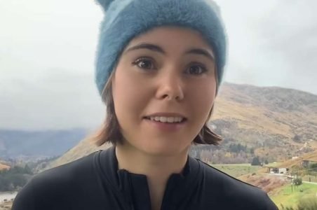 Cassia ASMR is in New Zealand with a blue hat