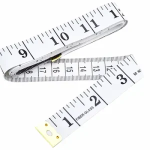 White soft Measuring tape with a gold end