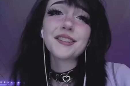 Nananightray ASMR channel image featuring black lipstick and piercings